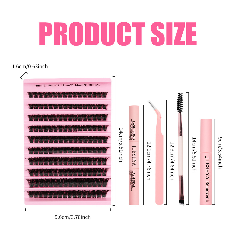 Kit de pestañas europeas y estadounidenses transfronterizas pestañas falsas extensiones DIY pestañas conjunto de pegamento pestañas