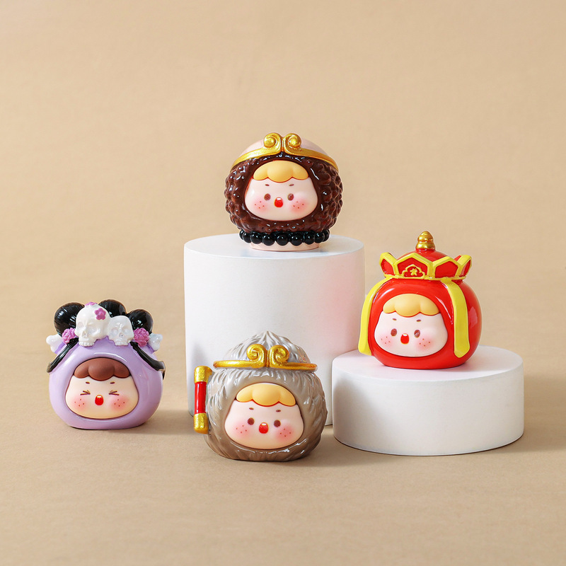 创意西游师徒萌粒公仔 diy装饰品直播盲盒袋配件微景观桌面小摆件|undefined