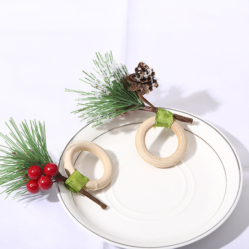 Simulated Pinecone Tablecloth Clips Hotel Christmas Tablecloth Rings Manufacturer Wholesale Simulated Decorative Home Tablecloth Rings