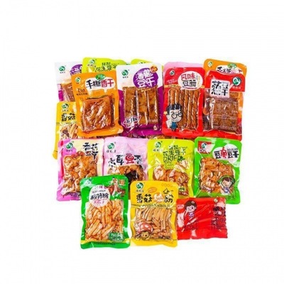 Dried tofu snacks wholesale Spicy and spicy mushrooms Dried bean curd Spicy and spicy snack Big gift bag bulk packing leisure time snack