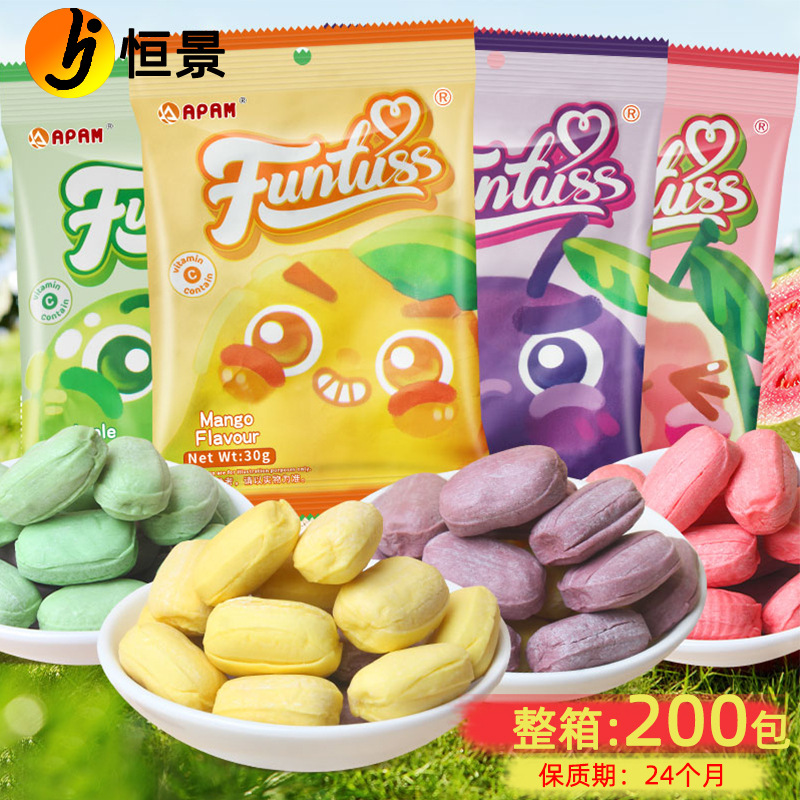 Imported from Malaysia, Funtuss Blackcurrant Apple Mango Flavored Gummies, Fruit-Flavored Snacks and Candies