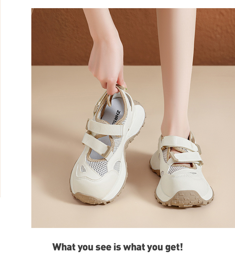 Giày thể thao nữ dáng sandal leo núi thoáng khí — IF152E Màu mơ chi tiết 17