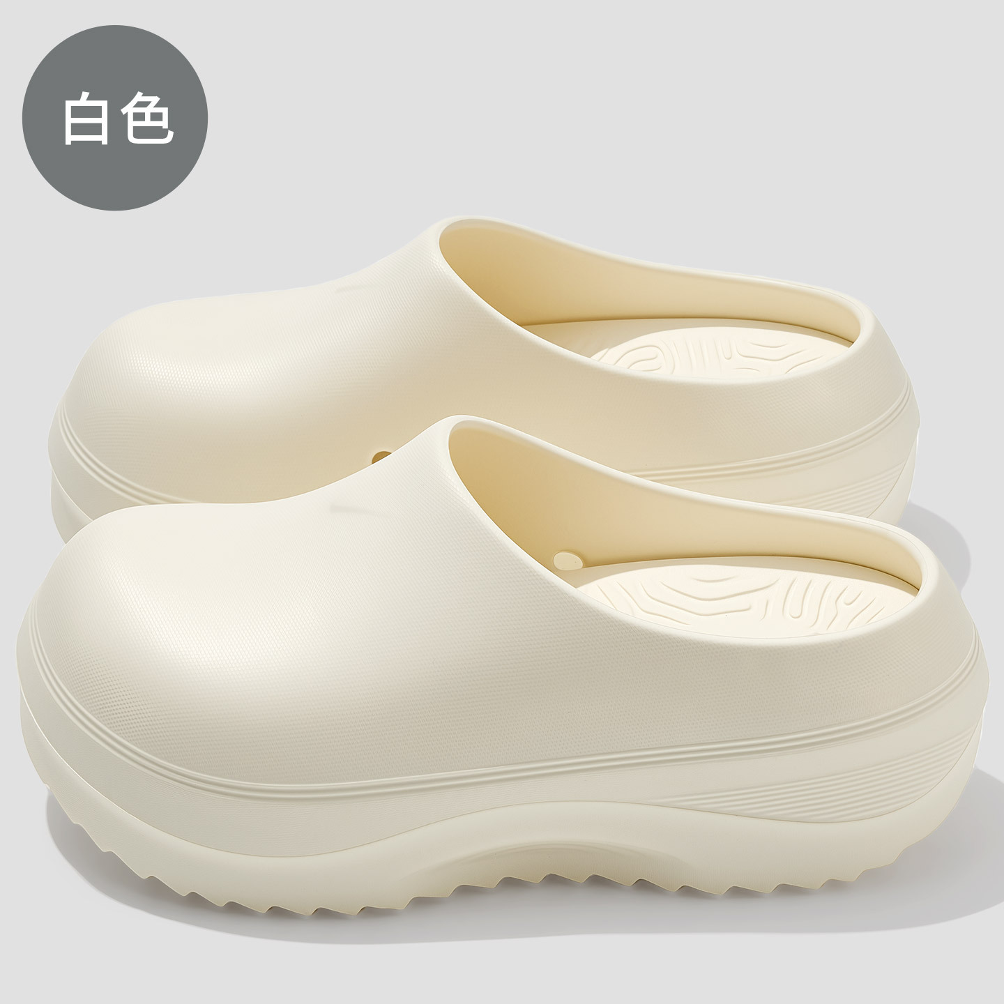 New Thick-Soled Top Quality Closed-Toe EVA Slippers For Women, Suitable For Summer Outdoor Wear, With Comfortable Feel And A High-End Quality_voghion.com