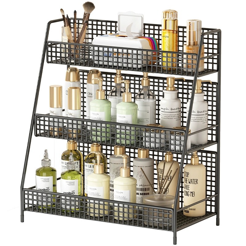 Estante Organizador para Lavabo de Hierro de 4 Niveles para Baño
