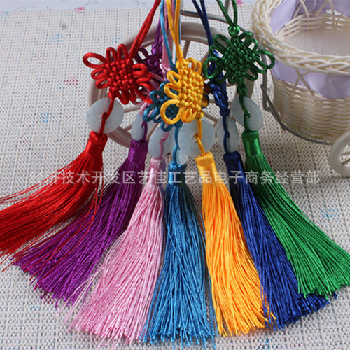 New Chinese knot, jade piece small Chinese knot pendant, tassel tassel, Chinese characteristic foreign affairs gift pendant