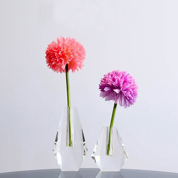 工場直販 シンプルスタイル クリスタルガラス 花瓶 リビングルーム フラワーアレンジメント 透明装飾品 高級 インターネットセレブ 花瓶|undefined