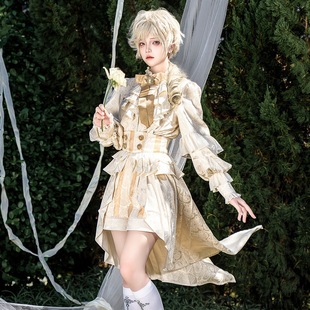 Bear Fun Sauce Original Little Prince Lolita Female Lolita Jacket Strap Pants Daily Loving Wind suit 7166