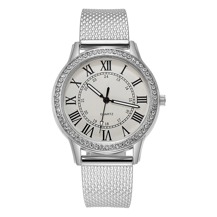Transfronterizo nuevo retro simple romano digital diamante reloj luminoso reloj de cuarzo de las mujeres fábrica al por mayor