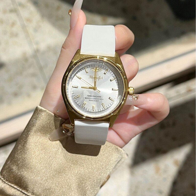 Bujiada Empress Same Style Women's Watch Retro Saturn Rose Gold Watch with Custom Silicone Band