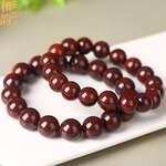 534新疆正宗红伊丁陨石手串天然鸡血石男女红伊丁陨石手链批发