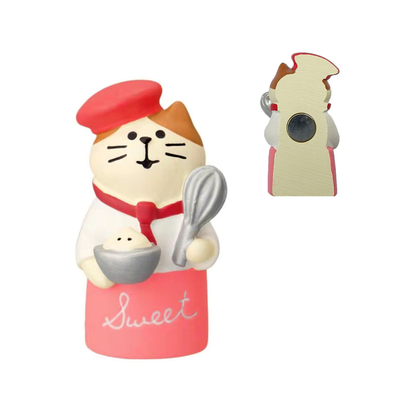 日本猫冷蔵庫マグネット DIY 磁気食品おもちゃ冷蔵庫メッセージステッカー樹脂シミュレーション食品冷蔵庫マグネット強力な吸引|undefined