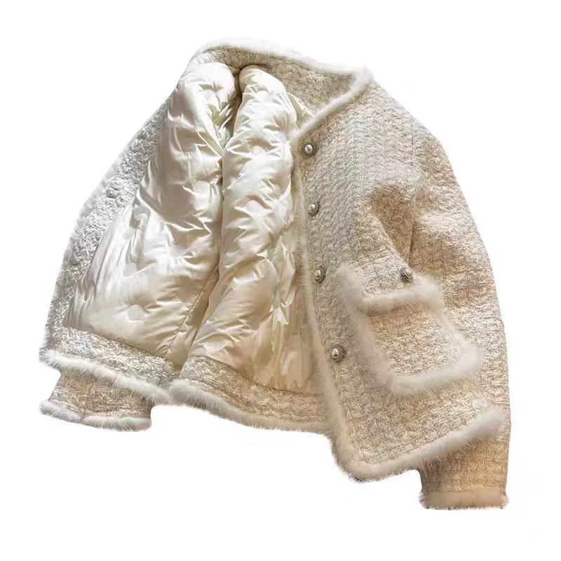 Демисезонная куртка, кардиган, французский стиль, стиль Chanel, увеличенная толщина