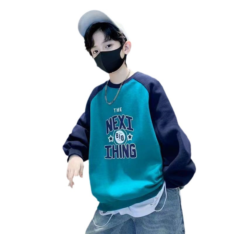 Hanorac pentru băieți, articol nou 2023, mărime medie spre mare, modele de primăvară și stiluri pentru băieți, top de toamnă pentru copii, strat de bază, exploziv_voghion.com