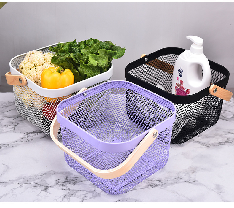 Vacation Solid Color Stainless Steel Storage Basket display picture 1