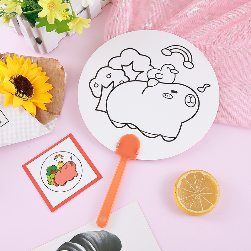 Abanico de graffiti de bricolaje de dibujos animados para niños