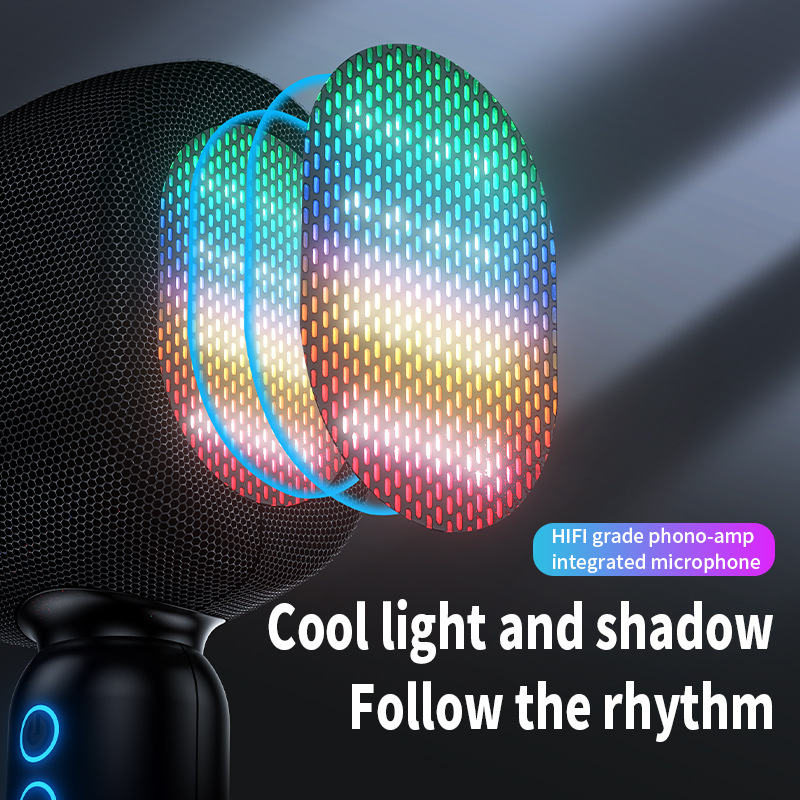 Amazon JY57 micrófono móvil K-canción micrófono inalámbrico bluetooth tws audio en vivo micrófono bluetooth image 4