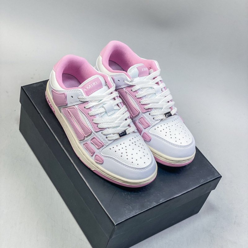 Putian de alta calidad AMIRI hueso zapatos de lujo ligero para hombres y mujeres zapatos de skate de suela gruesa de moda zapatos de skate casuales para mujeres zapatos de moda