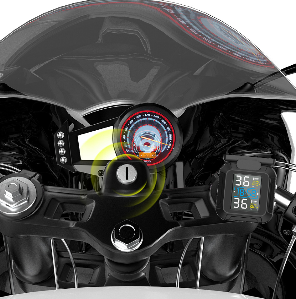 Mt20 Cross-Border Motorcycle Tire Pressure Monitor Electric Motorcycle Detector External Wireless Tire Pressure Detection System