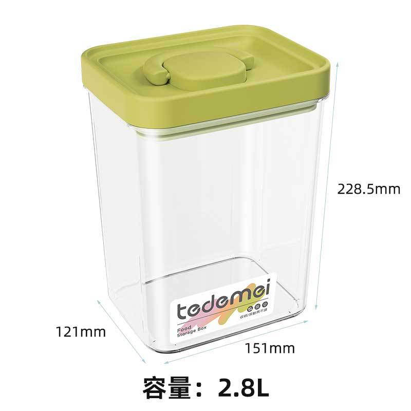 Tanque de sellado transparente de grado alimenticio portátil de granos variados, almacenamiento de bocadillos, cocina de almacenamiento, caja de preservación de PET