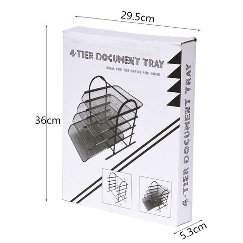 Iron mesh four-layer file rack file tray file frame 9204 information column magazine column bookshelf multi-layer storage rack