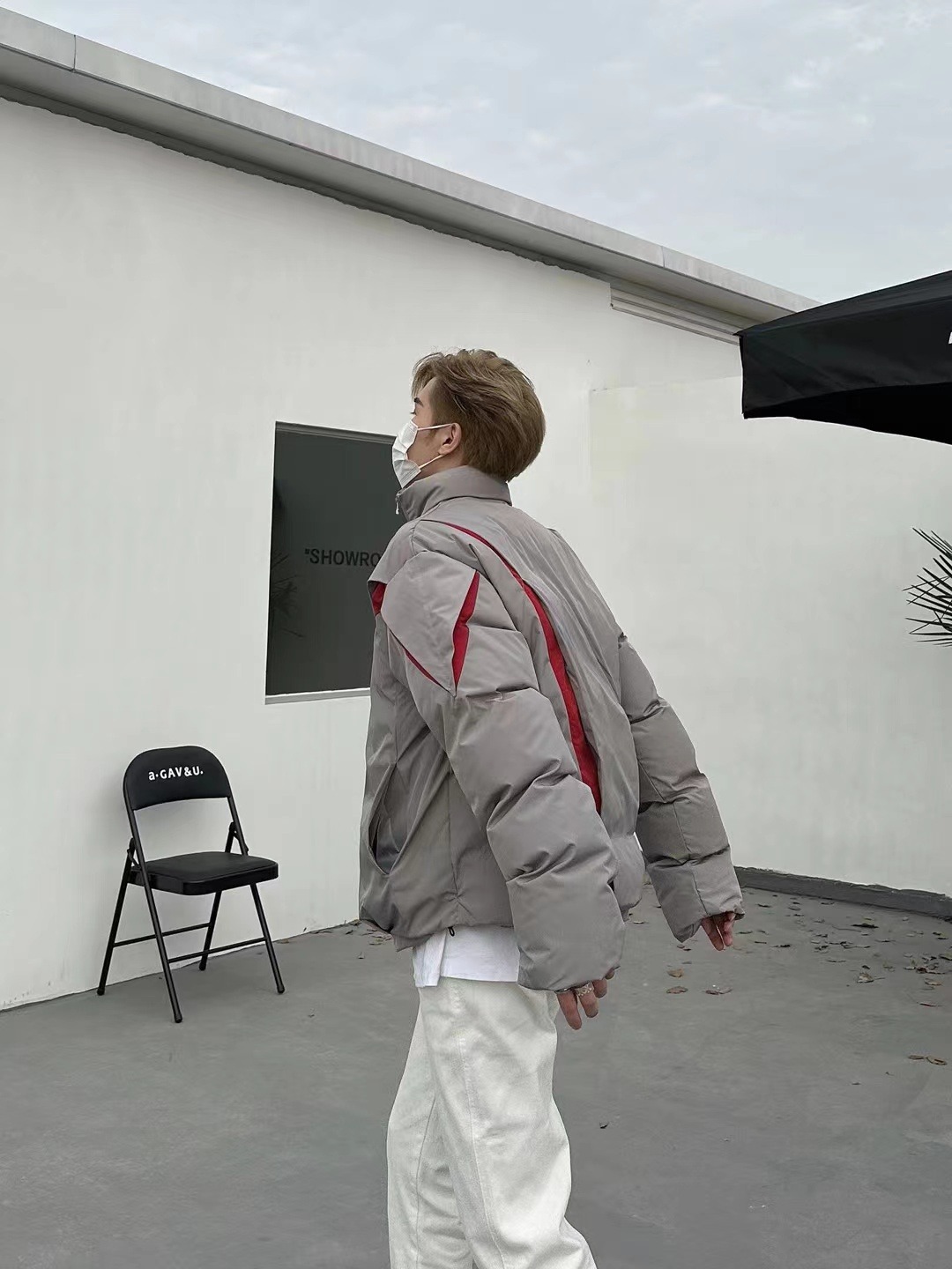 Estilo funcional americano pareja ropa de algodón acolchada marca de moda de los hombres de invierno nueva calle alta creativo engrosada abrigo de algodón Suelto