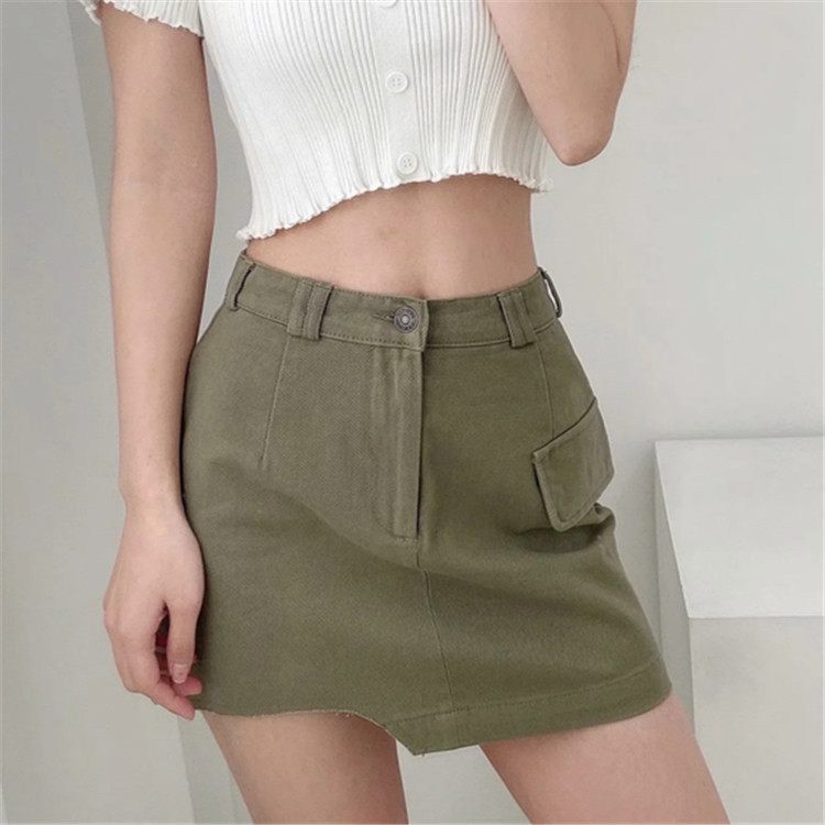 stretch high waist short denim skirt NSHS32655