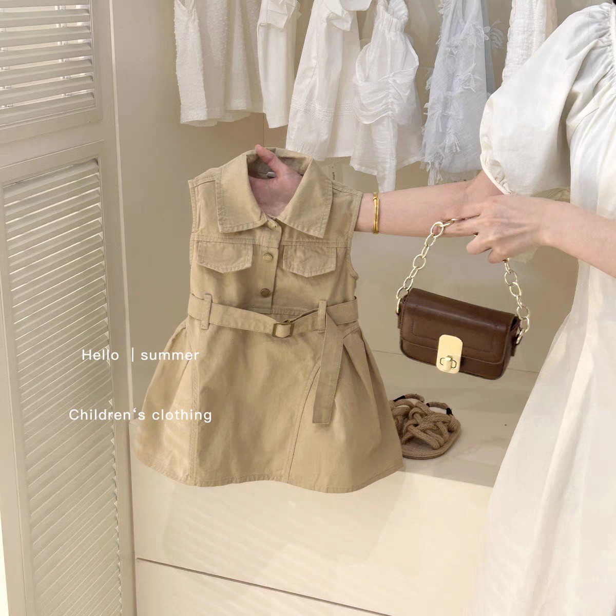 Vestido de verano para siete niñas con limón salado 2025 nuevo estilo coreano falda para niños estilo occidental vestido de princesa floral de verano marea