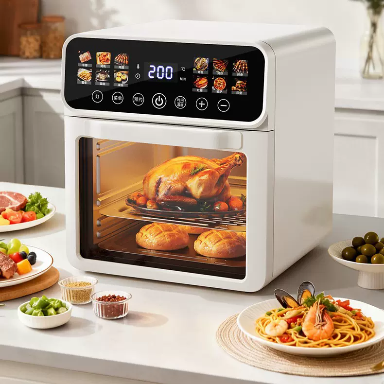大容量智能触屏空气炸锅家用可视多功能一体电烤箱免翻面电炸锅