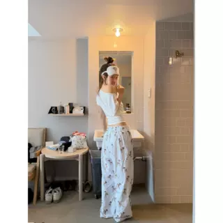 韩系简约时尚短袖睡衣女2026夏季新款休闲舒适长裤家居服套装外穿