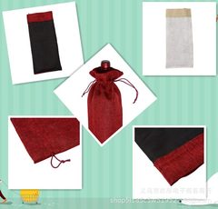 廠家直銷麻布紅酒袋 香檳盲品袋 抽繩防塵束口麻布袋紅酒包裝袋