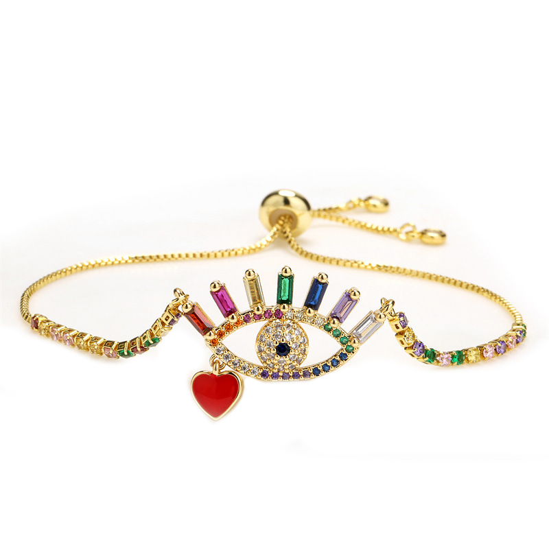 Fashion Eye Copper Bracelets Plating Zircon Copper Bracelets