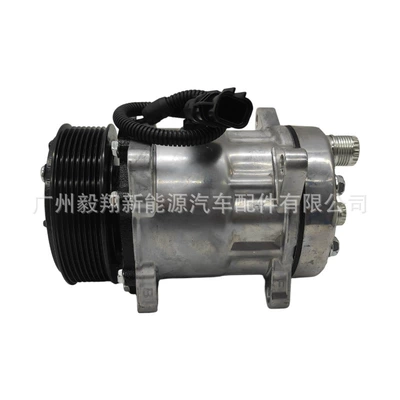 Car Air Conditioning Compressor Suitable for Rear Vertical Threaded Eight-Pin Sanden Modified Vehicle Engineering Vehicle Sd7H15 709