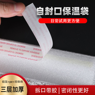 Bbq Pizza Insulation Bag Tin Foil Double-Layer Self-Sealing Thermostatic Bag Ice Soup Bag Delivery Tin Foil Beverage Tin Foil