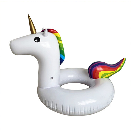 New adult swimming ring unicorn swimming ring unicorn inflatable mount sequined swimming ring white swan swimming ring