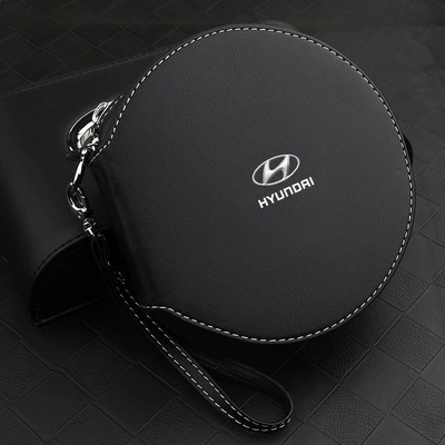 Multimediya və saxlama aksesuarları Cd Box, In-Car Cd Holder - modern-round-cd-bag-silk-screen-logo-style
