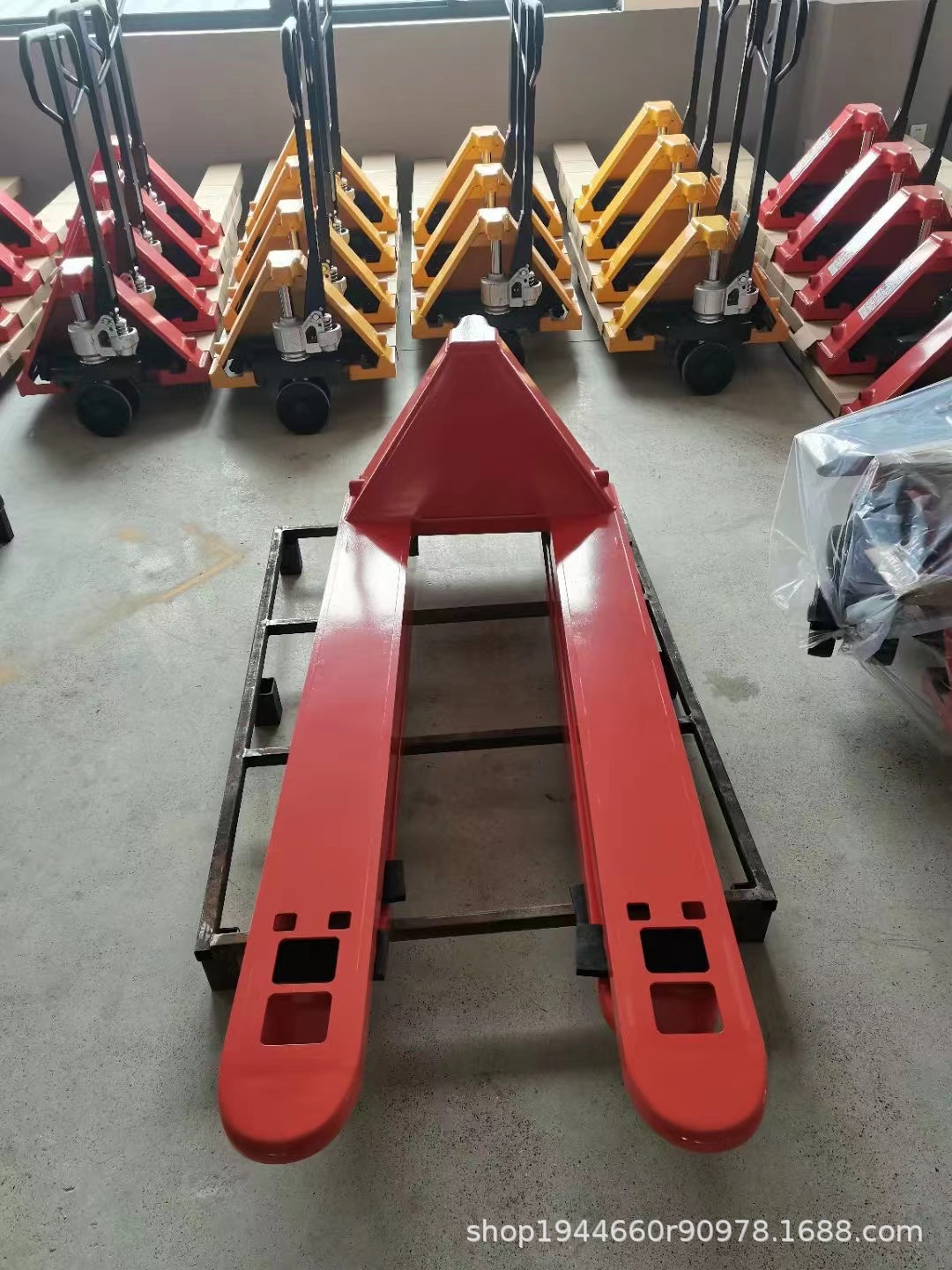 大载重手动液压搬运叉车 5吨手动叉车  超窄加长