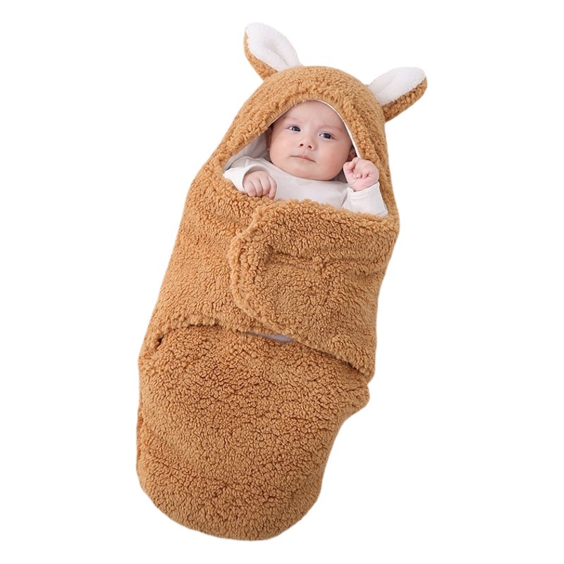 Manta transfronteriza para cuna, manta para recién nacido, saco de dormir antisalto grueso para otoño e invierno