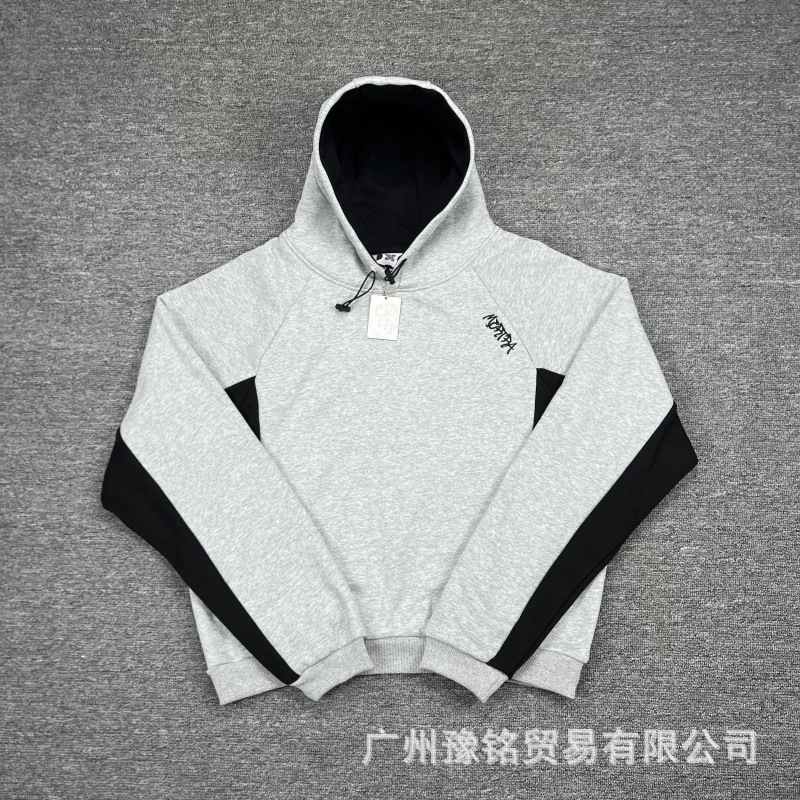 欧美高街秋冬新款美式时尚潮流宽松休闲字母刺绣连帽卫衣卫裤男女|undefined