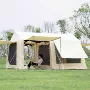 搭建野营露营充气帐篷