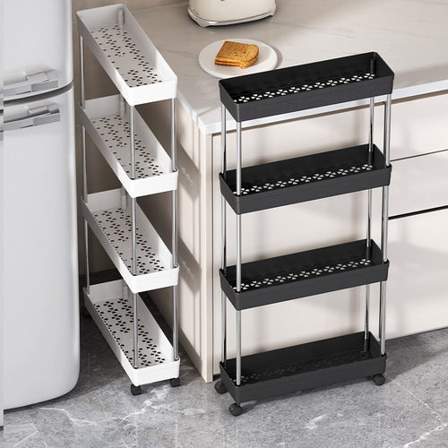 Multi-layer shelves, kitchen shelves, floor trolleys, crack storage shelves, multi-layer living room, bath finishing artifact room