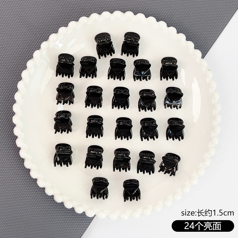 黒ミニ前髪クリッププリンセスヘッド小さなヘアクリップ女性のための 2025 新しいサイド前髪ヘアクリップヘアピン頭飾り|undefined