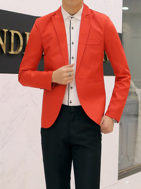 Factory wholesale men's small suit spot men's new Korean slim suit teenagers solid color coat wholesale