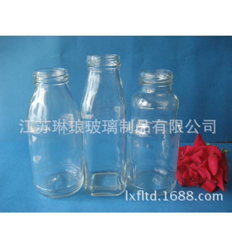 250ml高白料玻璃饮料瓶徐州批发250ml饮料玻璃瓶汽水饮料瓶果汁瓶