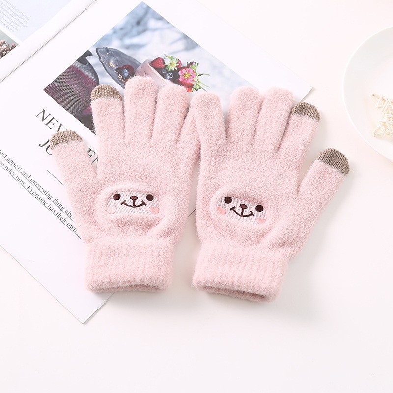 웃는 얼굴 장갑 [핑크]