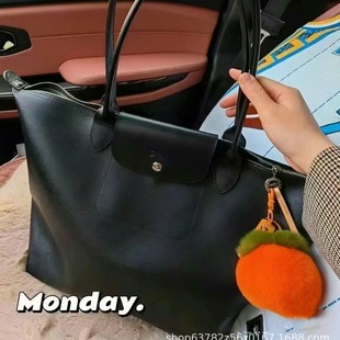 2023 new Longxiang dumpling bag series women's bag leather large medium long handle single shoulder handbag a generation of hair