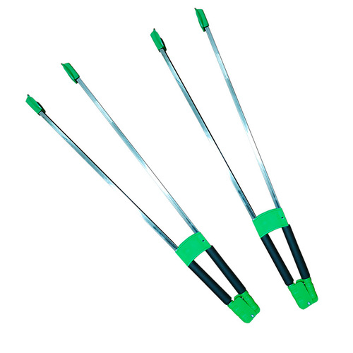 Double-rod stainless steel garbage clip pick-up clip extended handle clamp pliers sanitation field road sanitation and cleaning