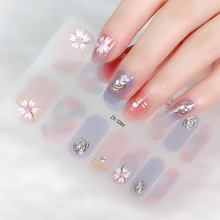 ����������nail art 14ָ5D���������ֽ��ˮ��Ƭ��˺��ָ����