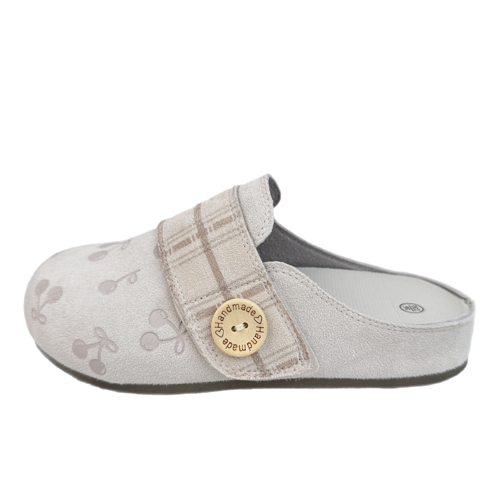 Yuanbo impresión de cereza cabeza media zapatillas mujeres 2025 verano nuevos zapatos Birken perezosos un pie sandalias