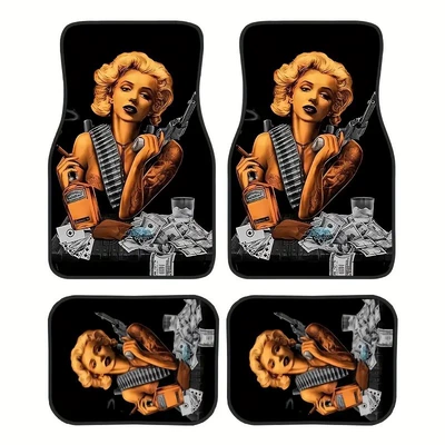 Four-piece Set Cross-border Dirty | Avtomobil döşəmə paspasları - new-car-floor-mats-59-3344cm-two-piece-pack