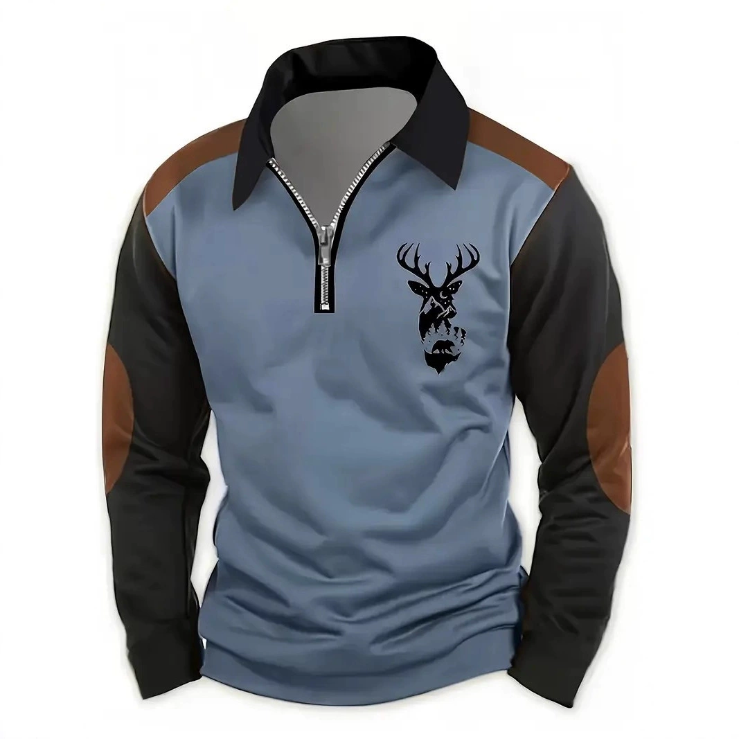 Минимальный заказ для трансграничной внешнеторговой деятельности: мужские поло с длинным рукавом, напечатанные на 3D-принтере, модные модели на заказ по предоставленным изображениям.